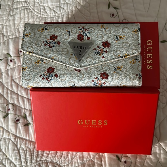 Guess Bags Nwt Guess Monogram Wallet With Box Poshmark